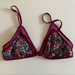 Daniel Cremieux red floral bikini top